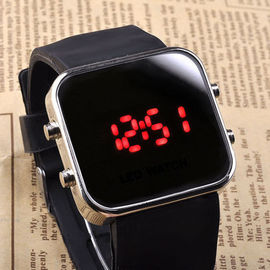 LED silikon bileklik izle siyah klasik Casual spor stil silikon bant