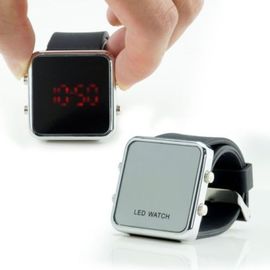 LED silikon bileklik izle siyah klasik Casual spor stil silikon bant