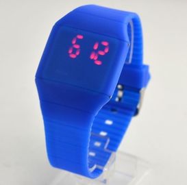 Kız ve erkek İzle % 100 silikon kayış mavi / beyaz moda silikon Led