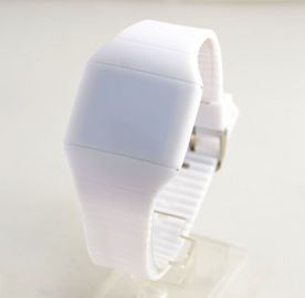 Kız ve erkek İzle % 100 silikon kayış mavi / beyaz moda silikon Led