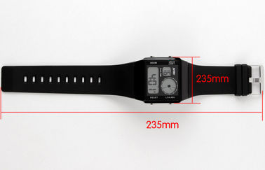 Unisex Çift Zamanlı Analog Dijital Saat Dual Time, 5 Renkli Arka Aydınlatma ile