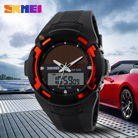 İkili saat güneş enerjisi açık spor dijital Quartz şok saatler