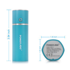 Li-Polimer pil Mini Tüp Pocket 5000mAh Çok İşlevli Güç Bankası