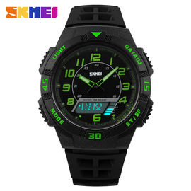 Unisex Outdoor İçin Yumuşak PU Band Analog Sayısal İzle 5ATM Yeşil