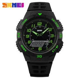 Unisex Outdoor İçin Yumuşak PU Band Analog Sayısal İzle 5ATM Yeşil