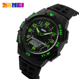 Unisex Outdoor İçin Yumuşak PU Band Analog Sayısal İzle 5ATM Yeşil
