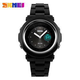 Dirençli SKMEI Dual Time Japonya Hareket Dijital Analog Spor Saatleri Şok