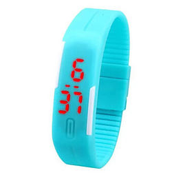 Erkek / Womens PU Band LED Dijital Bilek İzle Red Light Spor Dijital