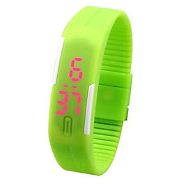 Erkek / Womens PU Band LED Dijital Bilek İzle Red Light Spor Dijital