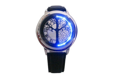 Deri bileklik LED Dijital bilek Watch Unisex için yüzme, su geçirmez