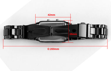 Unisex 3D LED seyretmek Siyah alaşımlı dijital kol saati özelleştirilmiş