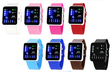 Pembe Silikon LED Dijital Bilek İzle EL Backlight İkili Saatler