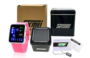 Pembe Silikon LED Dijital Bilek İzle EL Backlight İkili Saatler