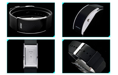 Unisex PU Band LED Dijital Bilek İzle 3 ATM Su Geçirmez