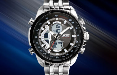 Saatlik Chime ile Mens Business 12/24 saat Metal Askı İzle LCD Ekran