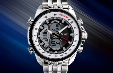 Saatlik Chime ile Mens Business 12/24 saat Metal Askı İzle LCD Ekran