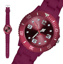 Promosyon özel Unisex silikon kayış Watch bileklik 43MM ile Adjudable kayış