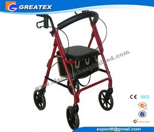 Hafif katlanabilir rollator 4 tekerlekli yürüteç, yaşlılar için katlanır yürüyüş çerçeveleri