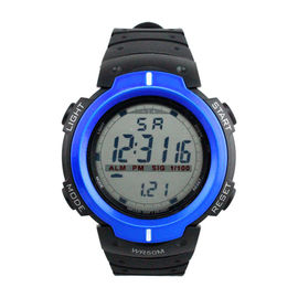 Yuvarlak Yüz İşlevli Dijital Watch With Kronometre Zil Ve Arka Işık 5ATM TPU Askı